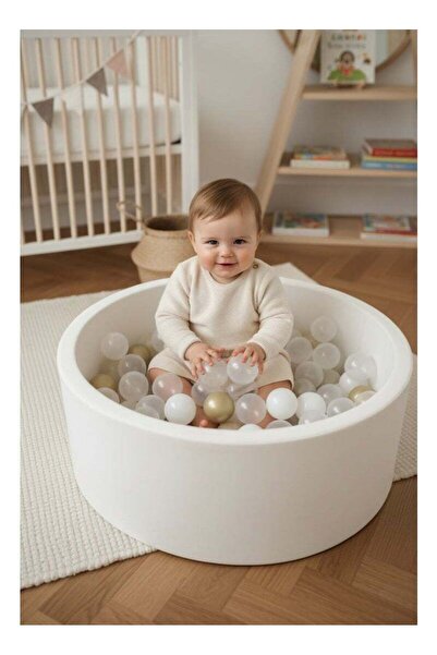 Generic حوض كرات إسفنجية ناعمة للأطفال 90×30 سم مع 50 كرة