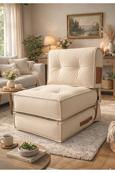 PUFYMAX Comfy PLUS Yeni Nesil Bohem Tekli Koltuk,yataklı Katlanır Berjer,yer ...