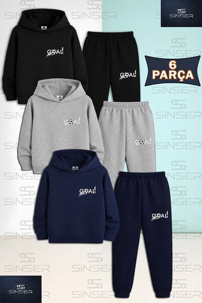 SS SİNSER Set de trening cu glugă din 3 piese, unisex, pentru copii, cu logo ...