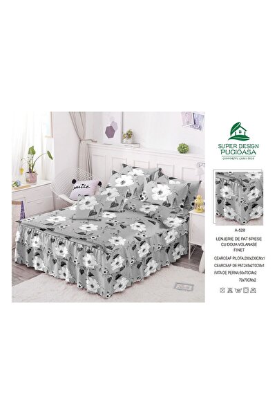 ANATOLIATEKSTILE Fine Duvet Cover Set , 6 Pieces | Complete Bedroom Set | Fit...