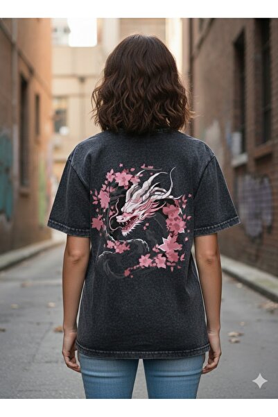 PENTHİLUS Acid-Washed Oversize Unisex T-Shirt - Washed Oversize T-Shirt