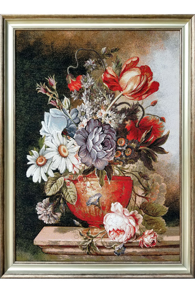 GoblenAL M19M Vintage Çiçekli Dokuma Kumaş - Kırlent, Çanta, Tablo ve Tekstil...