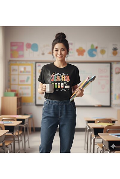 Joetsu Tricou cu mesajul „Durata de viață a bateriei” pentru profesori - Tric...