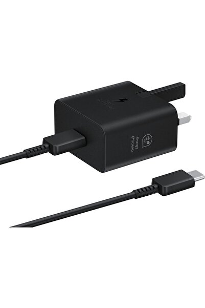 Generic Samsung 25W Super Fast Charging Travel Adaptor with Type-C Cable, Black