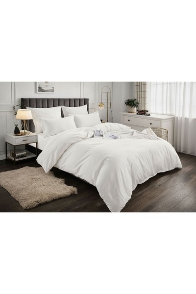 Casa Pucioasa Crepe Bed Linen 6 Pieces, Casa Pucioasa, Extra Soft Hotel White...