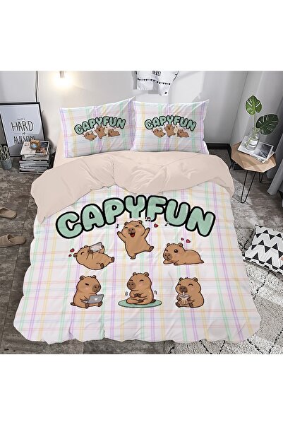 Home Bedding Set Cotton 3D Digital Duvet Covers Cappy Fun Double Size from Ne...