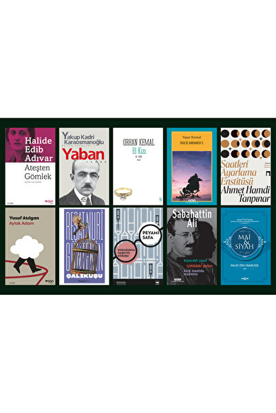 Akçağ Yayınları Türk Klasikleri Seti (Yaban, İnce Memed, Kuyucaklı Yusuf, Çal...
