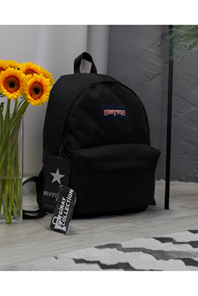 MegiHero Lightweight Water Resistant Black Unisex Daily Backpack 360 Black