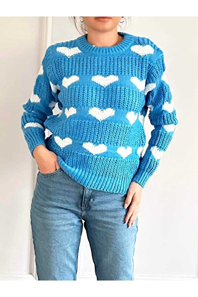 Welike Women's sweater with hearts Clara