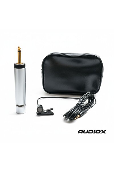 AUDIOX Yaka Mikrofonu 6.3 mm Jak Girişli (Mikser/Amfi/Karaoke Uyumlu) – Çanta...