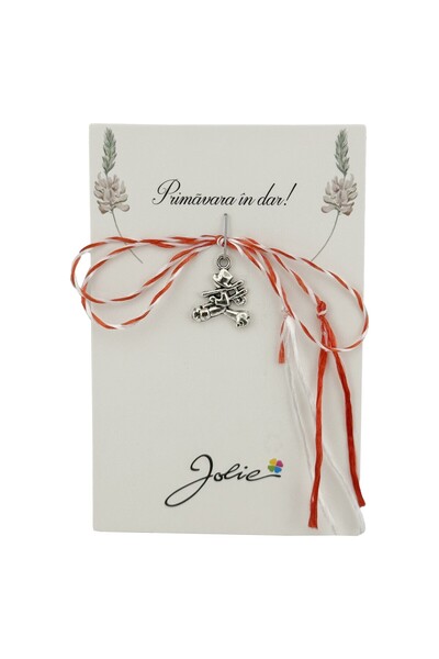JOLIE Set of 10 Traditional Martisor, Jolie, Model HOMAR, with Braided White/...