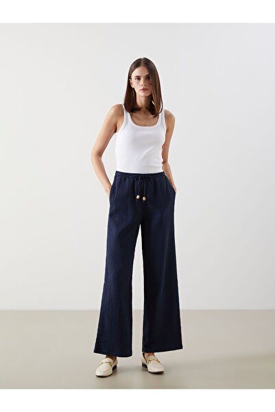 LC Waikiki Elastic Waist Textured Women's Trousers
