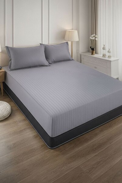 Casa Pucioasa Bed cover with elastic + 2 pillowcases, 180x200 cm, cotton dama...