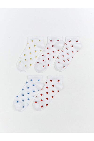 LC Waikiki Printed Women's Booties Socks 5-Pack