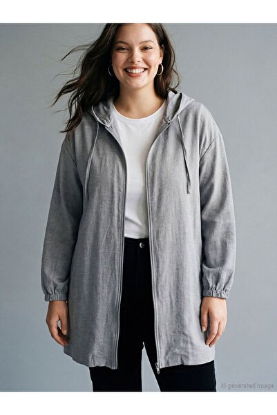 LC Waikiki Women's Oversize Tunic with Hood