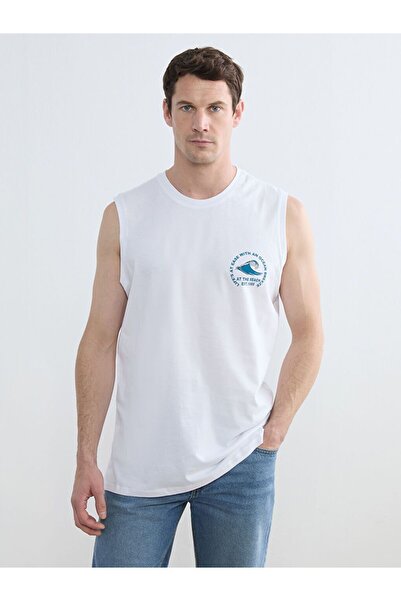 LC Waikiki Crew Neck Printed Men's Sleeveless T-Shirt