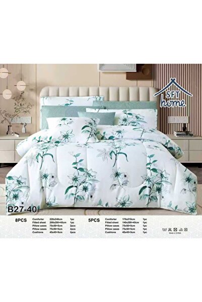 Graciana Luxury summer microfiber double bedsheet set, 8 pieces