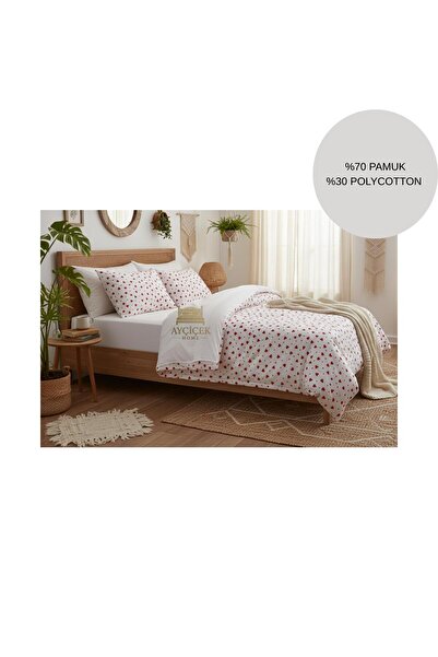 ayçiçek home Single Bedding Set 100/200 Fitted Sheet Quilt Size 140/210 Custo...