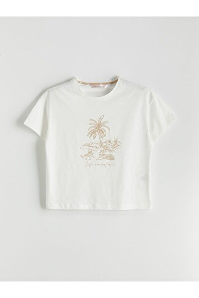 LC Waikiki Crew Neck Printed Women's Pajama Top