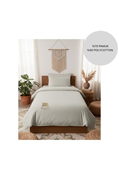 ayçiçek home Single Bedding Set 100/200 Fitted Sheet Quilt Size 140/210 Custo...