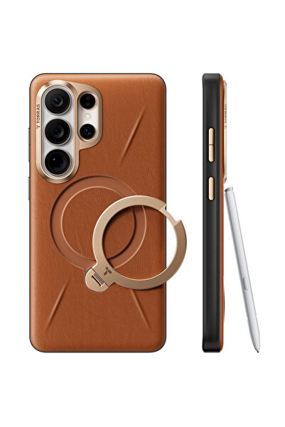 TORRAS Samsung Galaxy S26 Ultra QPRO Leather Series Case, Brown