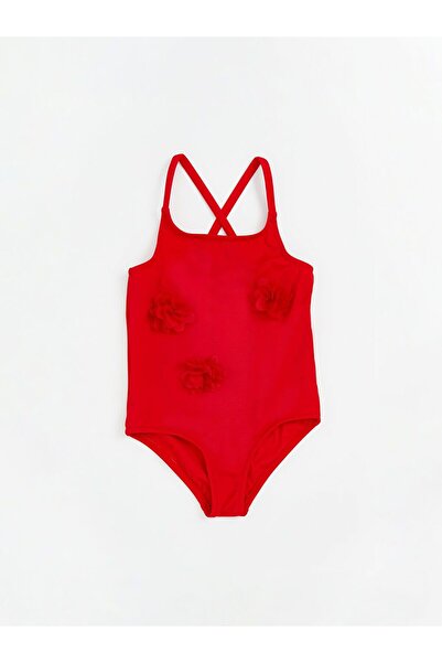 LC Waikiki Floral Girl's Swimsuit with Uv Protection