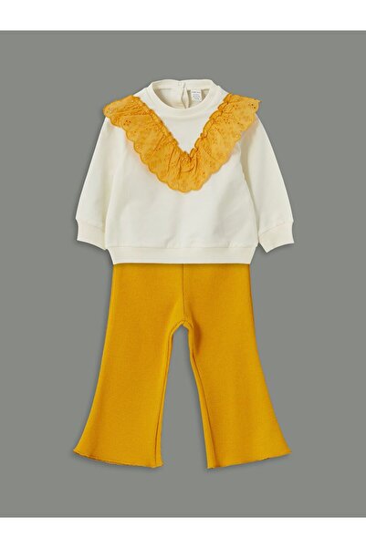 LC Waikiki Bebe Collar Floral Baby Girl Blouse and Pants