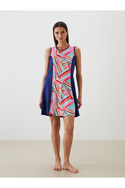 LC Waikiki Crew Neck Patterned Women's Hijab Swimsuit Set