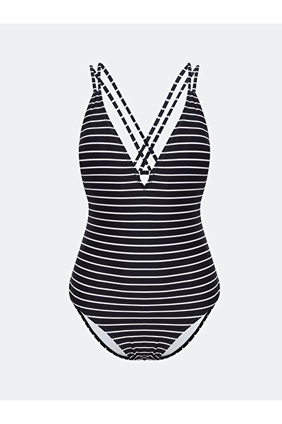 LC Waikiki Striped Removable Pad Women's Swimsuit