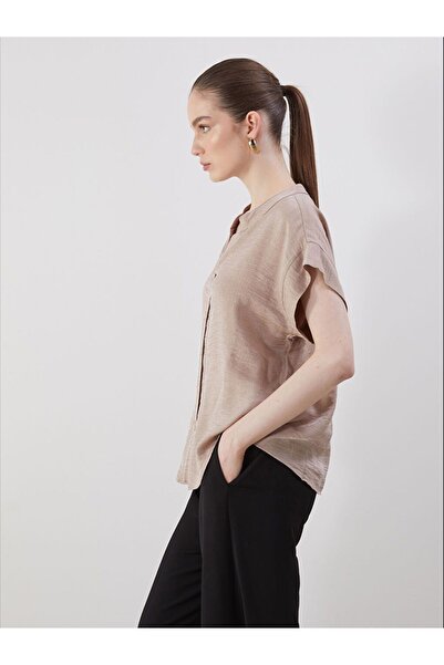 LC Waikiki Women's Shirt with Cropped Collar