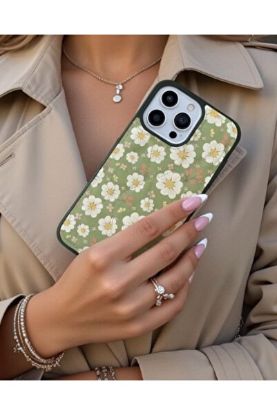 KILIF HOUSE Quilted Floral Patterned Case Compatible with iPhone 12 / 12 Pro