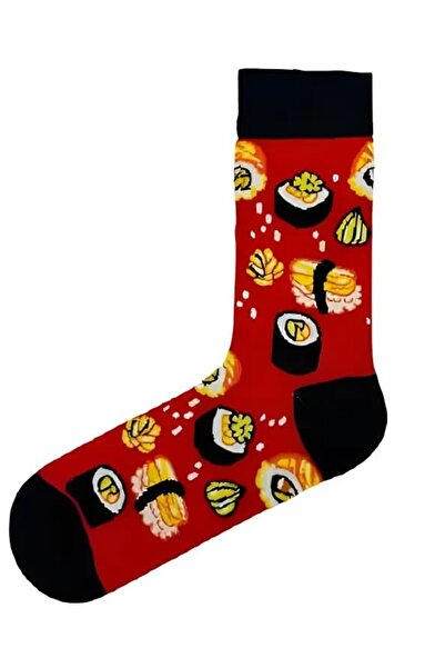 Zumiya Red Sushi Patterned Gift Colorful Socks