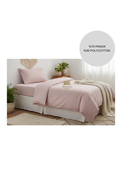 ayçiçek home Single Bedding Set 100/200 Fitted Sheet Quilt Size 140/210 Custo...