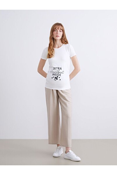 LC Waikiki Wide Leg Maternity Pants with Abdominal Panels