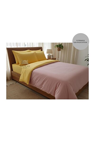 ayçiçek home Single Bedding Set 100/200 Fitted Sheet Quilt Size 140/210 Custo...