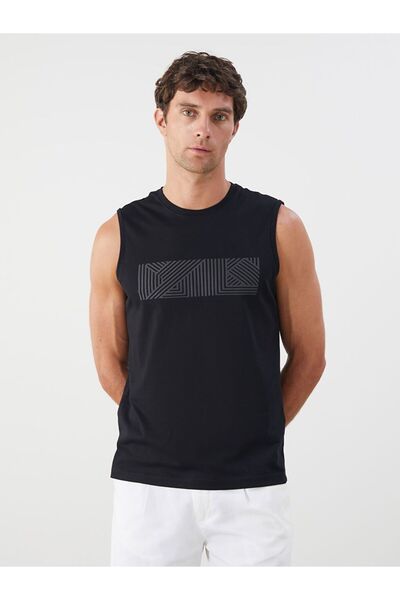 LC Waikiki Crew Neck Printed Men's Sleeveless T-Shirt