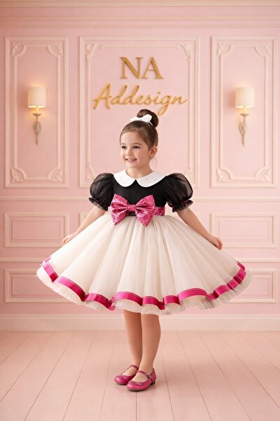 NA ADDESIGN Κοριτσίστικο φόρεμα πριγκίπισσας από τούλι – Ειδικό σχέδιο με φιό...