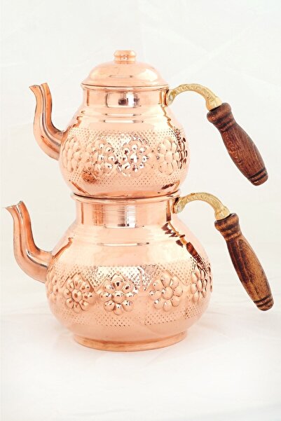ZÜMHA Copper Tea Pot Set Traditional Design with Heat-Resistant Features