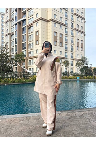 Wovi Moda Women's Hijab Tracksuit Set & Top and Bottom Set