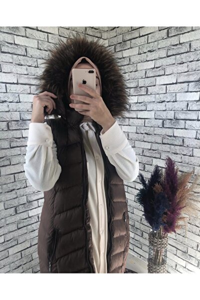 MODELİSA PELUŞLU FERMUARLI ŞİŞME YELEK