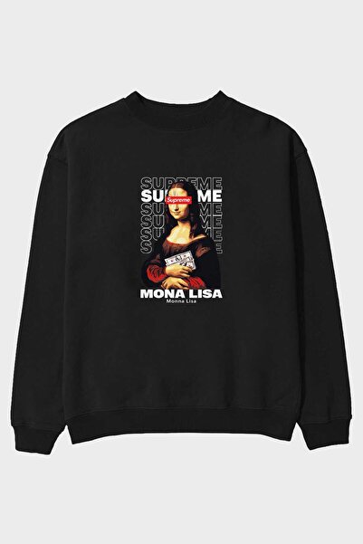 Ankhises سويت شيرت مونا ليزا سوبريم مطبوع من الأمام للرجال والنساء للجنسين