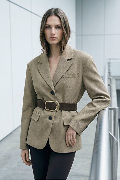 Lady Pixie Belted Checked Jacket