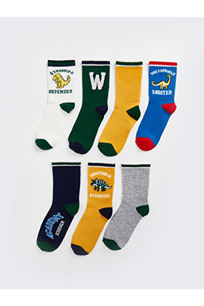 LC Waikiki Sparkling Choices Embroidered Boys' Socks 7-Piece from Shining Store