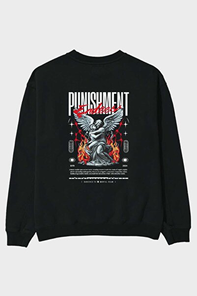 Ankhises Punishment Endeess Μαύρο Φούτερ Oversize με Στάμπα στην Πλάτη Ανδρικ...