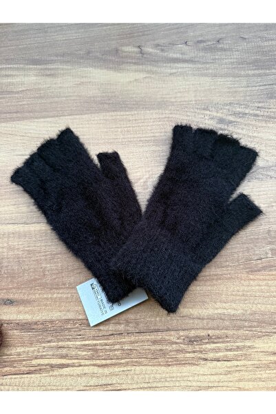 Blotch Black Bearded Soft-Fingered Cut-Off Gloves - Fingerless Gloves - Gift ...