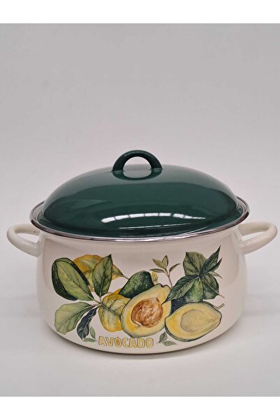 GİZEM Enamel Deep Casserole Pot // Yogurt Pot // Bakraç // 24 cm 6.1 Liters /...