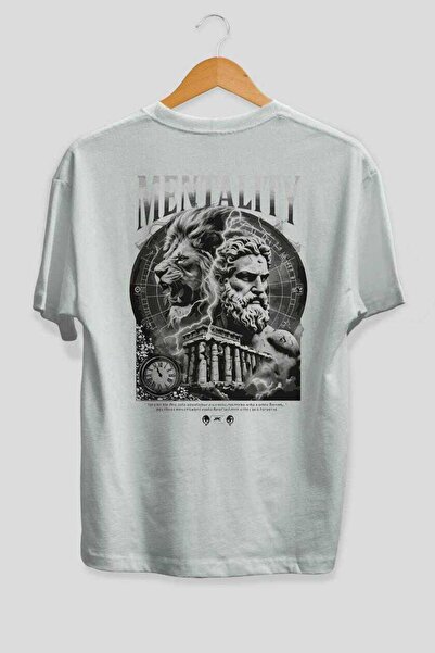 Ankhises Μπλουζάκι Mentality Zeus με στάμπα στο πίσω μέρος, λευκό, oversized,...