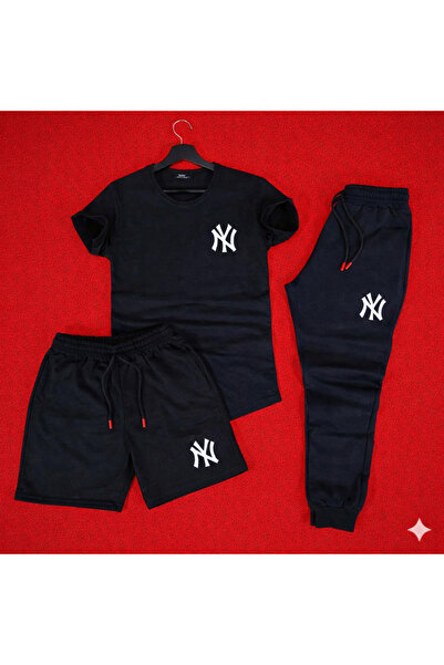 Ardiyoza Yazlik 3-Piece Set (T-Shirt-Sweatpants-Shorts)