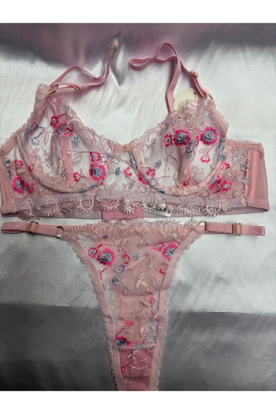 İpek İç Giyim Dantelli transparan alt üst takım