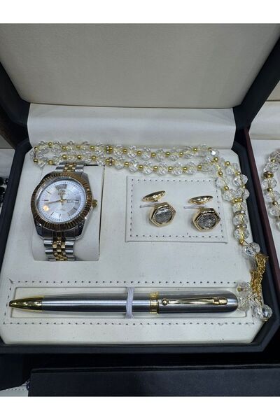 Zarif Elegant Ramadan and Eid gift set (Luxury men's wristwatch + Rosary + Pe...